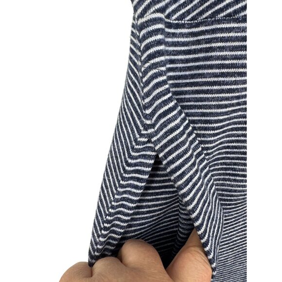 T by Talbots Tie Front Striped Maxi Dress Blue and White Size Petite S - Picture 4 of 10